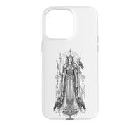 Carcasa para iPhone 15 Pro MAX Frigg Diosa Nórdica Cuervo Runa Reina de la Mitología Asgard