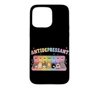 Carcasa para iPhone 15 Pro MAX Funny Cat Anti Depresivo Mamá Papá Niños Miau