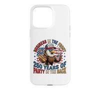 Carcasa para iPhone 15 Pro MAX Funny Eagle Mullet 4 de Julio Hotdog y Cerveza