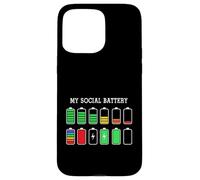 Carcasa para iPhone 15 Pro MAX Funny Introvert Humor Energy Level Graphic Anti Social Fun