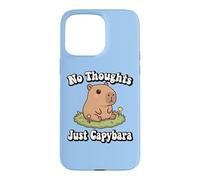 Carcasa para iPhone 15 Pro MAX Funny Kids Kawaii Meme Chill No Thoughts Just Capybara Vibes
