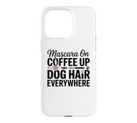 Carcasa para iPhone 15 Pro MAX Funny Lash Tech Mascara Maquillaje Artista Perro Mamá Café Diva