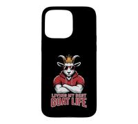 Carcasa para iPhone 15 Pro MAX Funny Living Best Goat Life Fantasy Football Commish My King