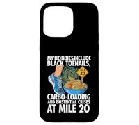 Carcasa para iPhone 15 Pro MAX Funny Marathon Runner Carbo Loading Mile 20 Joke