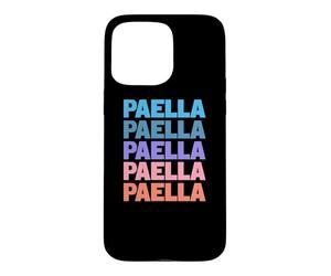 Carcasa para iPhone 15 Pro MAX Funny Modern Repeated Text Design Paella Spain