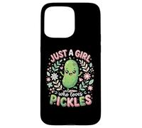 Carcasa para iPhone 15 Pro MAX Funny Pickle Costume, Just a Girl Who Loves Pickles