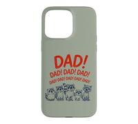 Carcasa para iPhone 15 Pro MAX Funny Raccoon Dad Yelling Raccoons Father's Day
