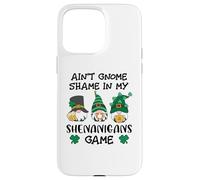 Carcasa para iPhone 15 Pro MAX Funny St Patricks GNOME Prone to Shenanigans with My Gnomies