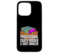 Carcasa para iPhone 15 Pro MAX Funny Vinyl Record Collector Crate Digger Dust Inhaler