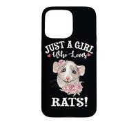 Carcasa para iPhone 15 Pro MAX Funny Womens Kids Just A Girl Who Loves Dumbo Ear Rats Lover