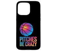 Carcasa para iPhone 15 Pro MAX Game Day Baseball Fan Pitches be Crazy para Mujer