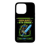 Carcasa para iPhone 15 Pro MAX Gamer Main Quest 4º Grado Cuarto Grado Regreso a la Escuela