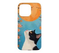 Carcasa para iPhone 15 Pro MAX Gato Japonés Mirando Al Sol