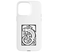 Carcasa para iPhone 15 Pro MAX Gecko Linocut Style Minimalista Animal Art