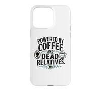 Carcasa para iPhone 15 Pro MAX Genealogía Divertida impulsada por el café y parientes Muertos