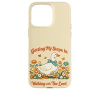 Carcasa para iPhone 15 Pro MAX Getting My Steps in Walking with The Lord Christian Floral