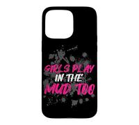 Carcasa para iPhone 15 Pro MAX Girls Play in The Mud Too Muddy Race - Carrera de Barro