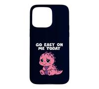 Carcasa para iPhone 15 Pro MAX Go Easy On Me Today Lindo Dinosaurio Divertido Apoyo Emocional