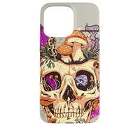 Carcasa para iPhone 15 Pro MAX Goblincore Aesthetic. Vintage Moon Crystals and Forest Skull
