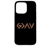 Carcasa para iPhone 15 Pro MAX God is Faithful More Than Highs and Lows Old Wooden Version