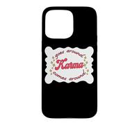 Carcasa para iPhone 15 Pro MAX Goes Around Karma Viene Alrededor Retro Estética