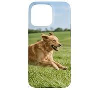 Carcasa para iPhone 15 Pro MAX Golden Retriever Perro Corriendo Campo Abierto Soleado Escena Al