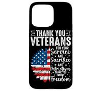 Carcasa para iPhone 15 Pro MAX Gracias Veteranos por Su Servicio Y Sacrificio Y Patrio