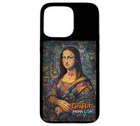Carcasa para iPhone 15 Pro MAX Graffiti Mona Lisa Pop Art - Colorful Street Art Masterpiece
