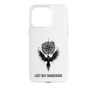 Carcasa para iPhone 15 Pro MAX Gráfico de ala de brújula perdida Pero peligrosa