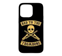 Carcasa para iPhone 15 Pro MAX Gráfico de Bad To The Trombone Pun Skull