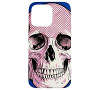 Carcasa para iPhone 15 Pro MAX Gráfico de Calavera de Medio Tono Rosa Estilo cómic Vintage