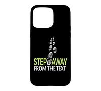 Carcasa para iPhone 15 Pro MAX Gráfico Divertido de Huellas Caminando alejarse del Texto