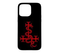 Carcasa para iPhone 15 Pro MAX Gran Sello De Lilith Serpiente Cruz Símbolo Mitología Judía