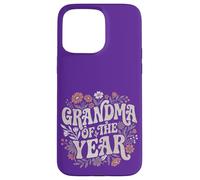 Carcasa para iPhone 15 Pro MAX Grandma of The Year Retro Floral Cute Grandmother Vintage