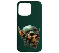 Carcasa para iPhone 15 Pro MAX Green Goblin Core Skeleton Face Men Graphic Halloween Skull