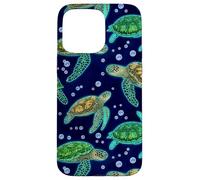 Carcasa para iPhone 15 Pro MAX Green Sea Turtle Marine Life Ocean Decorative Pattern