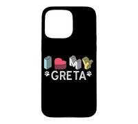 Carcasa para iPhone 15 Pro MAX Greta Nombre de Perro Personalizado Greta Pet Lover