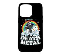Carcasa para iPhone 15 Pro MAX Grim Reaper Riding Unicorn | Death Metal Pastel Goth
