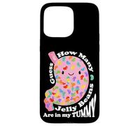 Carcasa para iPhone 15 Pro MAX Guess How Many Jelly Beans Are in my Tummy Funny Kawaii