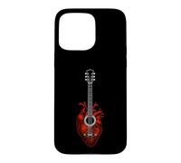 Carcasa para iPhone 15 Pro MAX Guitarra Anatómica Corazón Musical Amante De La Música Guitar