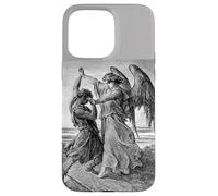 Carcasa para iPhone 15 Pro MAX Gustave Dore Jacob luchando con el ángel 1855