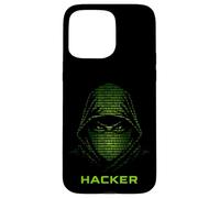Carcasa para iPhone 15 Pro MAX Hacker Códigos Binarios Desarrollador de Software de TI Ciberseguridad
