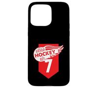 Carcasa para iPhone 15 Pro MAX Happy 7th Birthday Boy Red Color Ice Hockey Theme