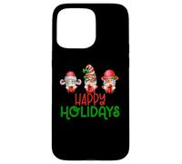Carcasa para iPhone 15 Pro MAX Happy Holidays Christmas Gnomo Café Pan de Jengibre Rojo