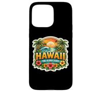 Carcasa para iPhone 15 Pro MAX Hawái The Aloha State Souvenir Visitor Memorabilia Hawaiian