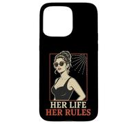 Carcasa para iPhone 15 Pro MAX Her Life Her Rules Cita Independiente Pin Up Girl