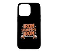 Carcasa para iPhone 15 Pro MAX Hierro Sahrpens Hierro Divertido Gimnasio Memes Citas Divertidas Amor Mi Gimnas