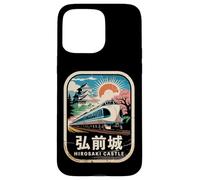 Carcasa para iPhone 15 Pro MAX Hirosaki Castle Japón Retro Tren Vintage Kanji Souvenir