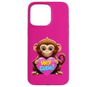 Carcasa para iPhone 15 Pro MAX Hola Cutie. Animal Gracioso, Saludo