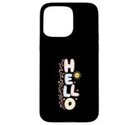 Carcasa para iPhone 15 Pro MAX Hola, Lindo Saludo Kawaii Pastel Happy Doodle
